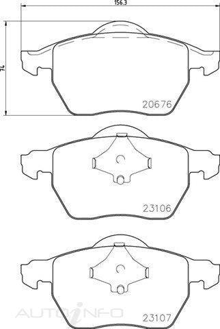 C-Plus Brake Pads Front Volvo C70 S70 V70 - MDB2676