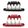 2x M8 4-Post 250A DC 48V Bus Bar Power Distribution Box (Pair) to suit Heavy Duty — image 1