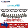 Nissan Skyline R34 2.5L Permaseal Exhaust Manifold Titanium Stud&Gasket Kit