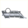Silver metallic 2446cc oil seal retainer engine oil pan with circular opening and mounting holes for toyota hilux