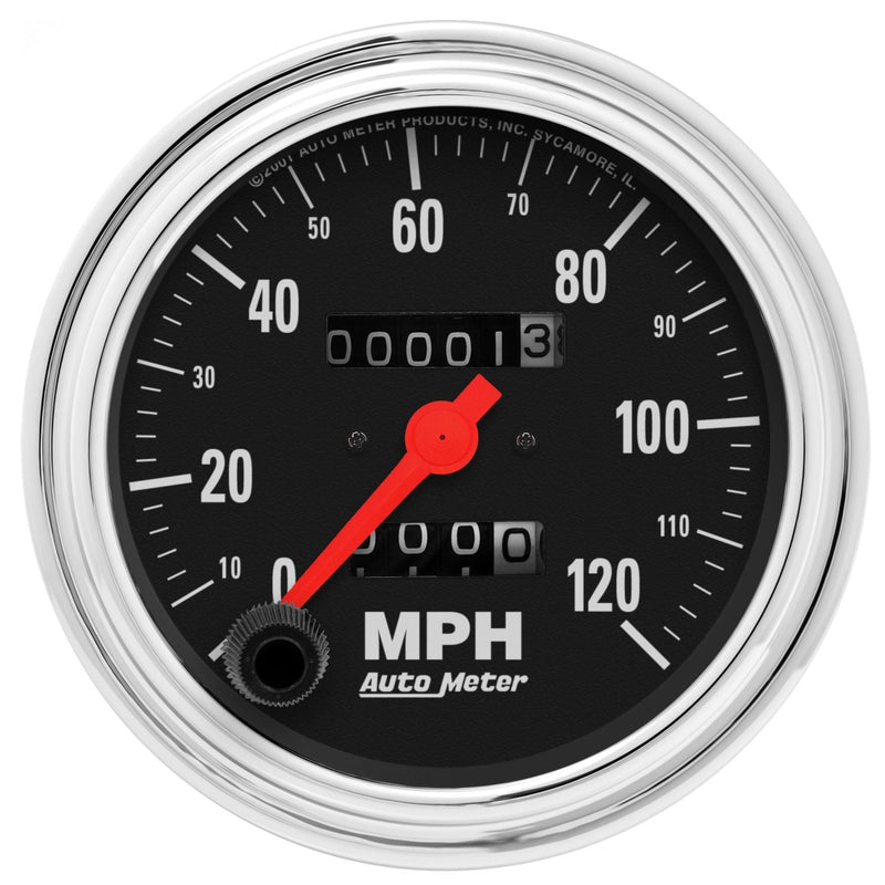 AutoMeter Trad Chrome 3-3/8in Speedometer AU2492