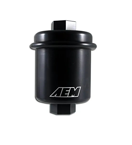 AEM High Volume Fuel Filter. Black. Acura & Honda.