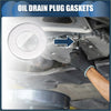 Metallic silver oil drain plug gasket with textured surface 12mm id for toyota 4runner 1990-1994