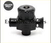 Black matte 25mm universal dual port blow off valve with hexagonal knob and ribbed body for performance intake