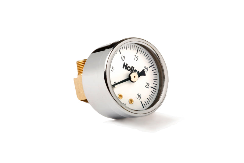 Holley 1-1/2 in. Fuel Pressure Gauge 0-30 PSI Non-Liquid