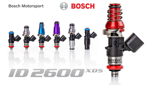 Injector Dynamics ID2600-XDS 48mm Single Injector w/14mm Grey Adaptor Top, 15mm Lower O-Ring