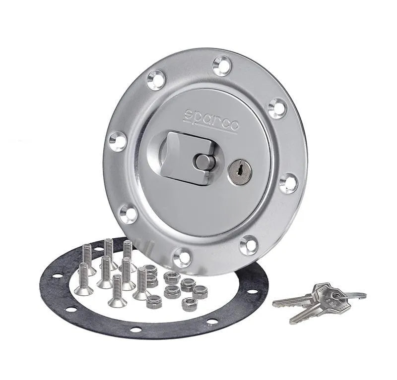 Sparco Fuel Cap Locking - Brushed Aluminium