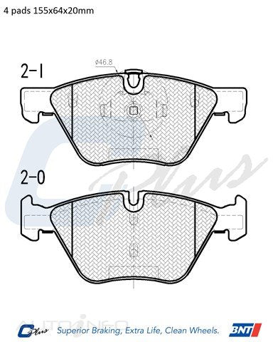 C-Plus Brake Pads Front Bmw 3SER 5SER - DB1856CP