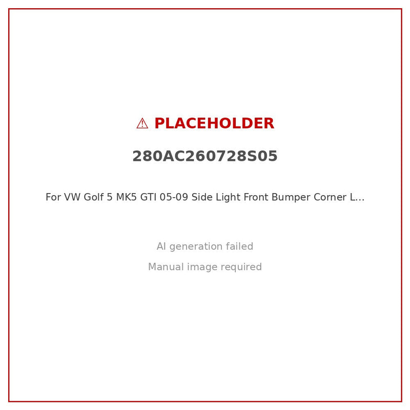 Side Light Front Bumper Corner Turn Signal (Pair) to suit VW Golf 5 MK5 GTI 05-09 — image 1
