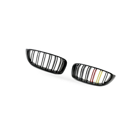 Gloss Black 2-Line Tri Grille to suit BMW 4 Series F32 F33 F36 M4 14-16 — image 2