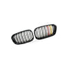 Gloss Black Dual Line Red Yellow Grille to suit BMW 1 F20 F21 LCI 15-17 — image 3