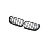 Gloss Black Dual Line Grille (Pair) to suit BMW 3 Series Coupe E92 E93 2010-2014 — image 2