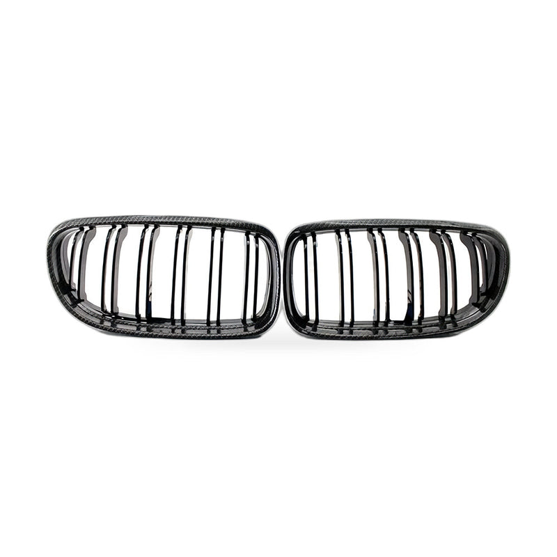 Carbon Gloss Black Double Line Grille to suit BMW 3 E90 E91 09-12 — image 1