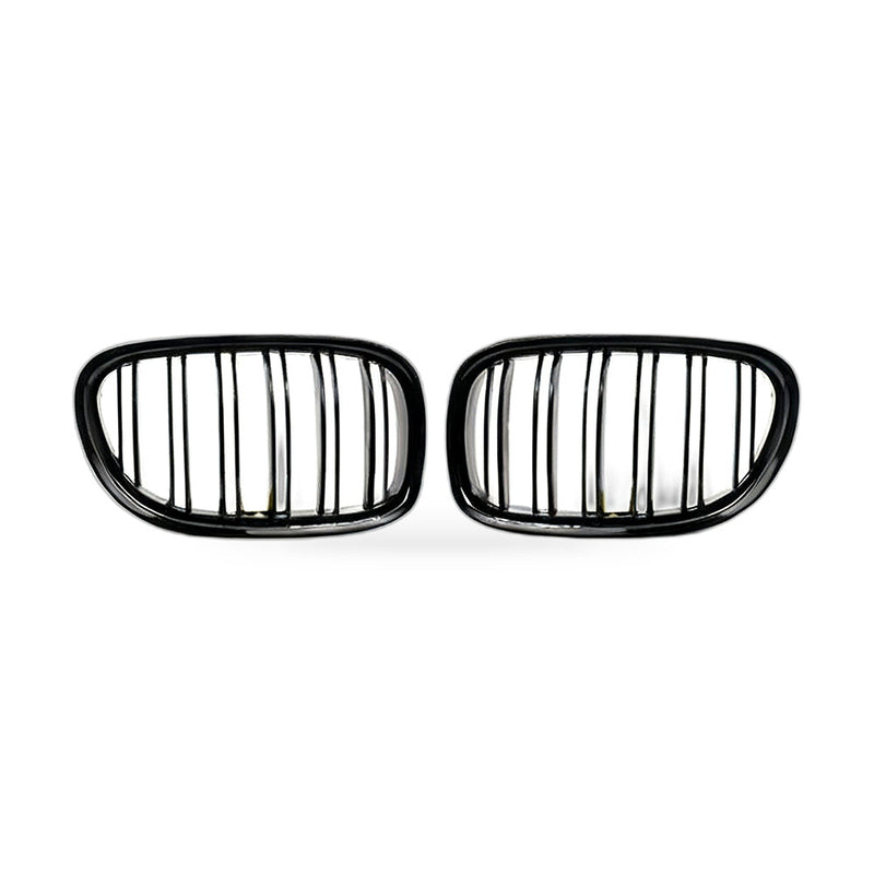 Double Bar Gloss Black Grille to suit BMW 7 Series F01 F02 2009-2015 — image 1