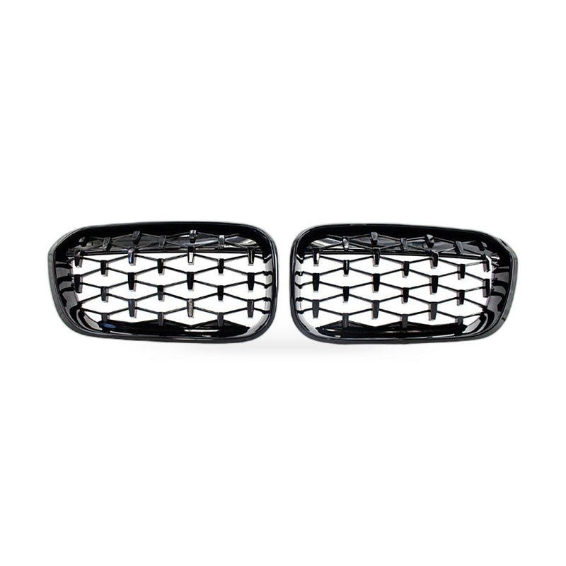 BMW 1 Series F20 F21 15-17 Meteor Gloss Black Plated Grille [Meteor Gloss Black] — image 1