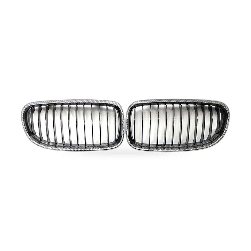 BMW 3 Series E90 E91 09-12 Carbon Texture Gloss Black Front Bumper Grille — image 1