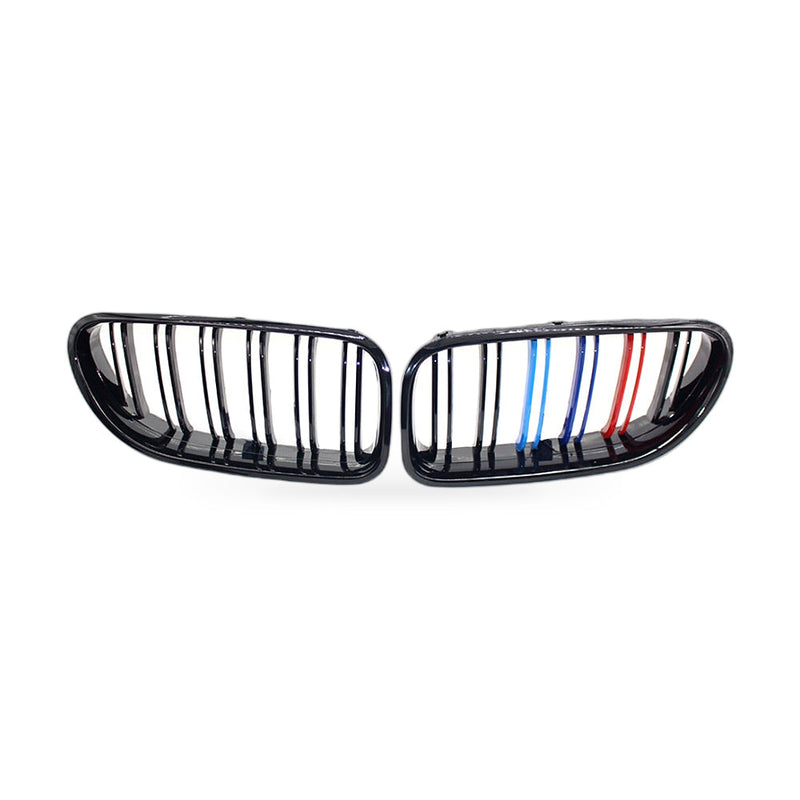 Gloss Black Double Line Grille to suit BMW 6 Series F06 F12 F13 2012-2016 M — image 1
