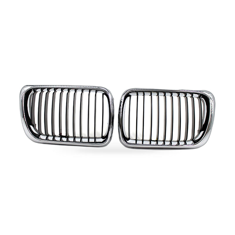 For BMW 3 Series E36 97-99 Modified Semi Chrome Gloss Black Grille Front Face — image 1