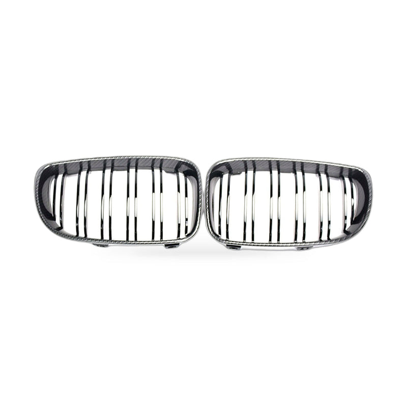 1 Series BMW E81 E87 08-11 Carbon Fiber Dual Line Front Grille Mesh — image 1