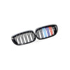 Gloss Black Dual Line Tri-Color M Style Grille to suit BMW 3 Series E46 — image 3