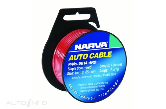Narva Cable Single Core 4MM 4M Red - 5814-4RD