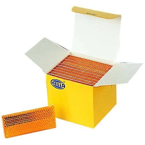 Hella Pkt 20 Amber Retro Reflector Self Adhesive 70mm x 32mm