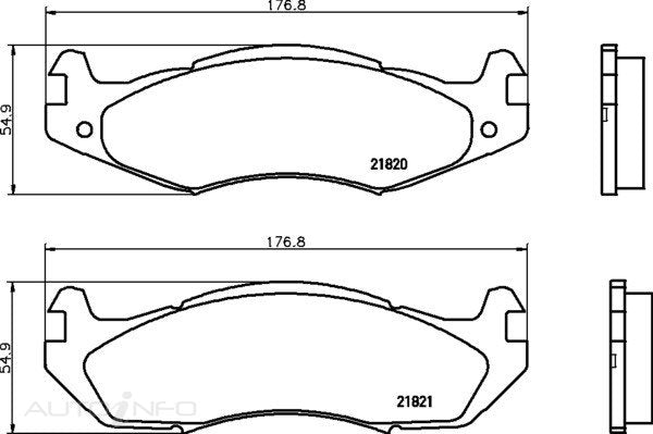 C-Plus Brake Pads Front Jeep Cherokee Wrang - MDB1774