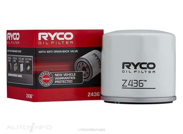 Ryco Oil Filter Mazda Honda Nissan - Z436