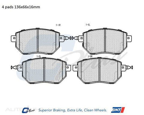 C-Plus Brake Pads Front Nissan Max J31 04-On - DB1516CP