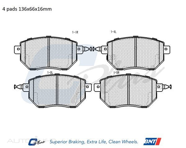 C-Plus Brake Pads Front Nissan Max J31 04-On - DB1516CP