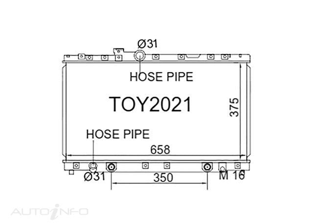 Fenix Radiators Radiator Toyota Alte 98-On Plastic - TOY2021-PA16A