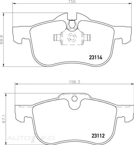 C-Plus Brake Pads Front Rover 75 99-On - MDB2011