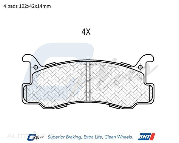 C-Plus Brake Pads Rear Mazda 323 85 Onwards 89 - DB407CP