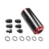 100 Micron AN6 AN8 AN10 Aluminum High Flow Fuel Inline Filter to suit Unive — image 1