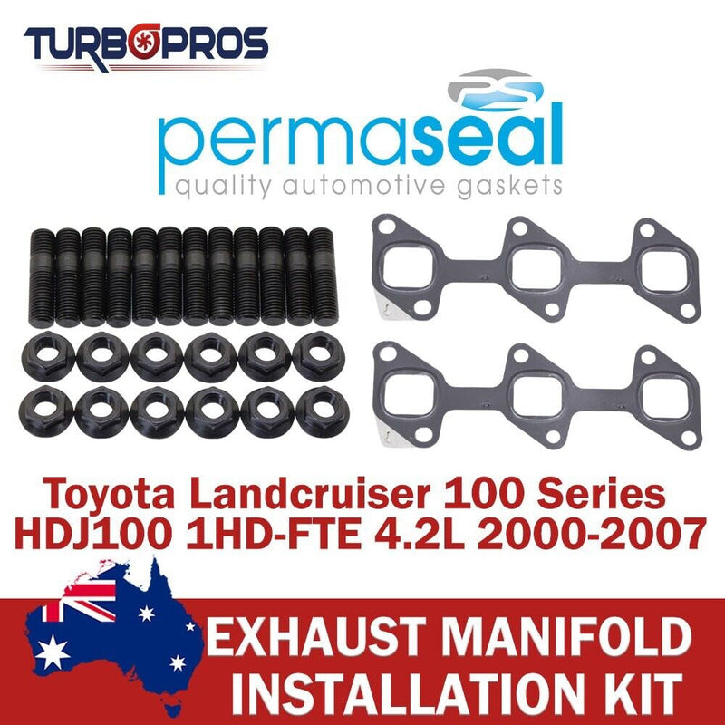 Toyota Landcruiser 100Series 4.2L Permaseal Exhaust Manifold Stud&Gasket Kit
