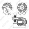 GMB Belt Tensioner V-Ribbed Belt GAT32760