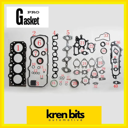 2Kd 2Kd-Ftv For Toyota Hiace Hilux Pickup Metal Engine Shim Rebuilding Kits Full Set Gasket