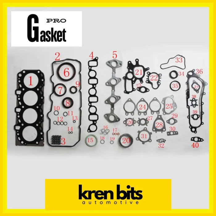 2KD 2KD-FTV TOYOTA HIACE HILUX Pickup Metal Engine shim Engine Kits Set Engine Gasket 04111-30030 Kren Bits