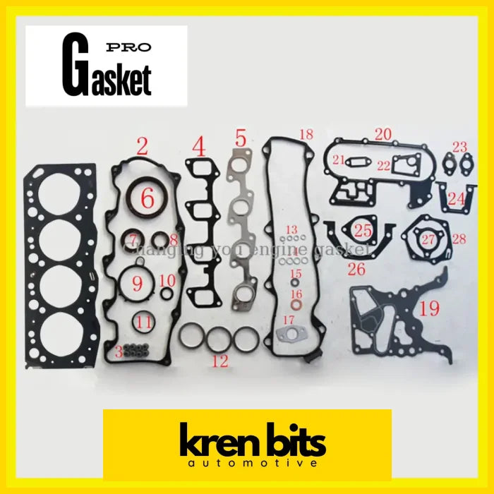 2LT TOYOTA MARK II TOYOTA L CRUISER 4RUNNER 2.4 TD METAL Set Engine Engine Gasket 04111-54040 Kren Bits