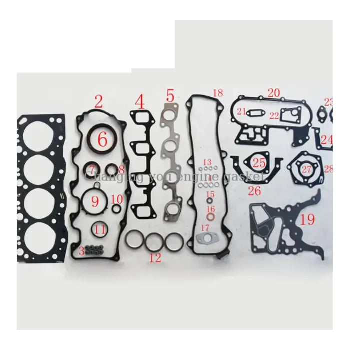 2LT TOYOTA MARK II TOYOTA L CRUISER 4RUNNER 2.4 TD METAL Set Engine Engine Gasket 04111-54040 Kren Bits