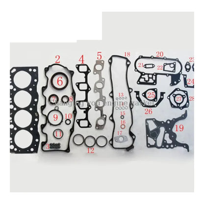 2LT TOYOTA MARK II TOYOTA L CRUISER 4RUNNER 2.4 TD METAL Set Engine Engine Gasket 04111-54040 Kren Bits