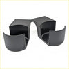 Black carbon fiber door armrest cup holder with sleek curved design for nissan patrol gu y61 series