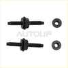 Black metal threaded engine cover bolts with hex heads and flat washers for ford ranger lariat 2019 to 2023