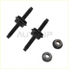 Black metal threaded engine cover bolts with hex heads flat washers and two nuts for ford ranger lariat 2019-2023