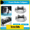 Silver metallic front brake calipers with industrial design and black rubber seals for toyota land cruiser hzj75 79