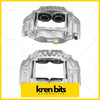 Silver metallic dual piston front brake caliper with textured finish for toyota land cruiser hzj75 79