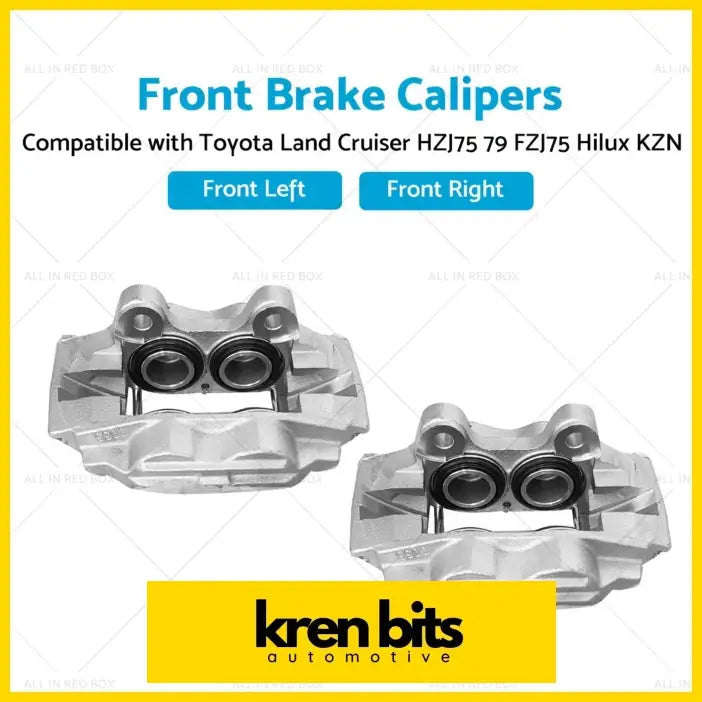 Silver metallic front brake calipers made for toyota land cruiser hzj75 79 and hilux models in pairs