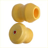 2x rear bumper coil spring bump rubber in yellow with hollow center and one red insert for Mitsubishi use