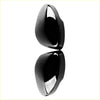 Black glossy mirrored side wing mirror cover for mitsubishi outlander 2023-24 shown from back side