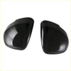 Black glossy side wing mirror covers made for mitsubishi outlander 2023-24 shown from the back side